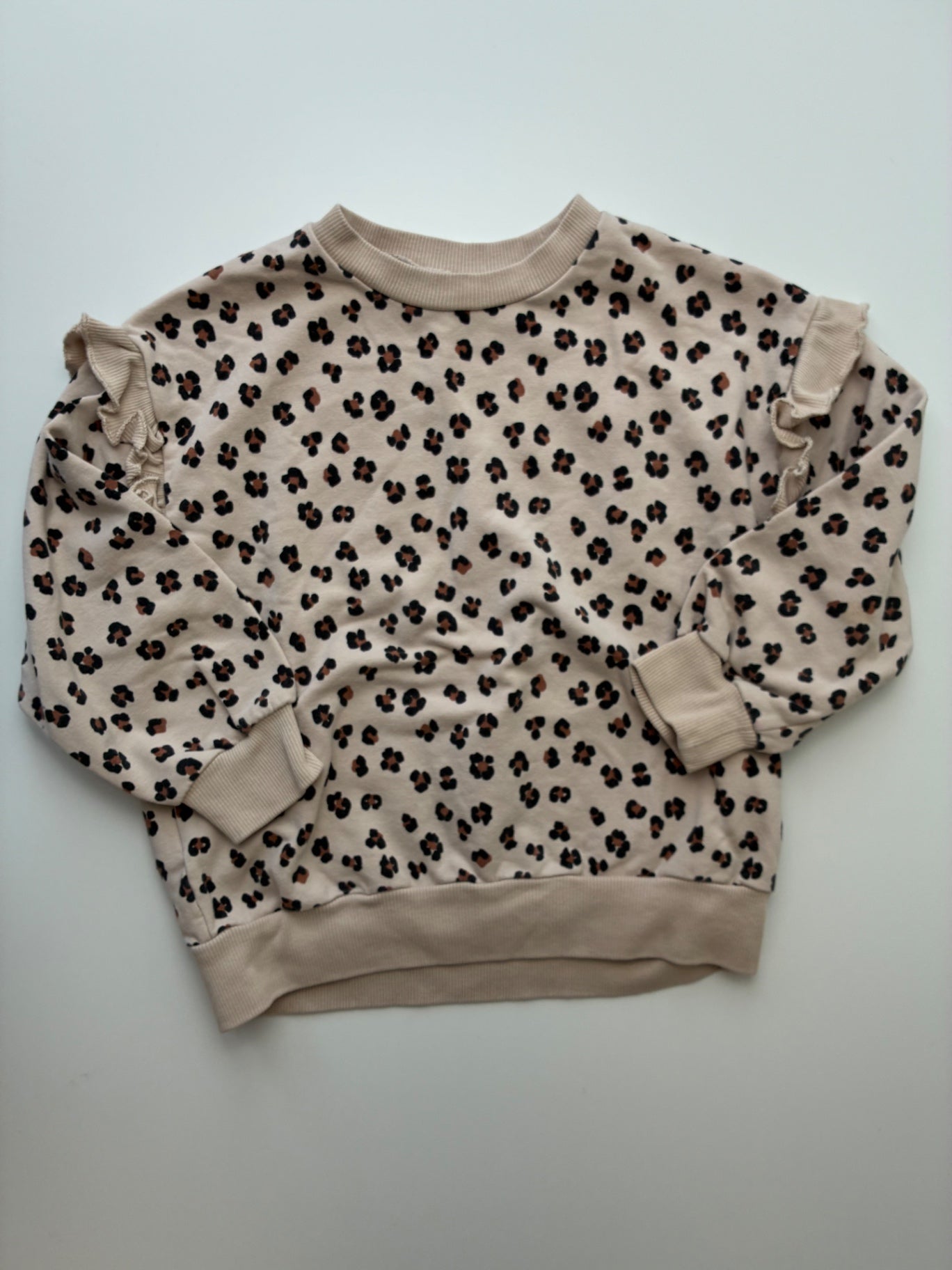 Mayoral Sweatshirt - Brown Animal Print Crewneck | size 4T