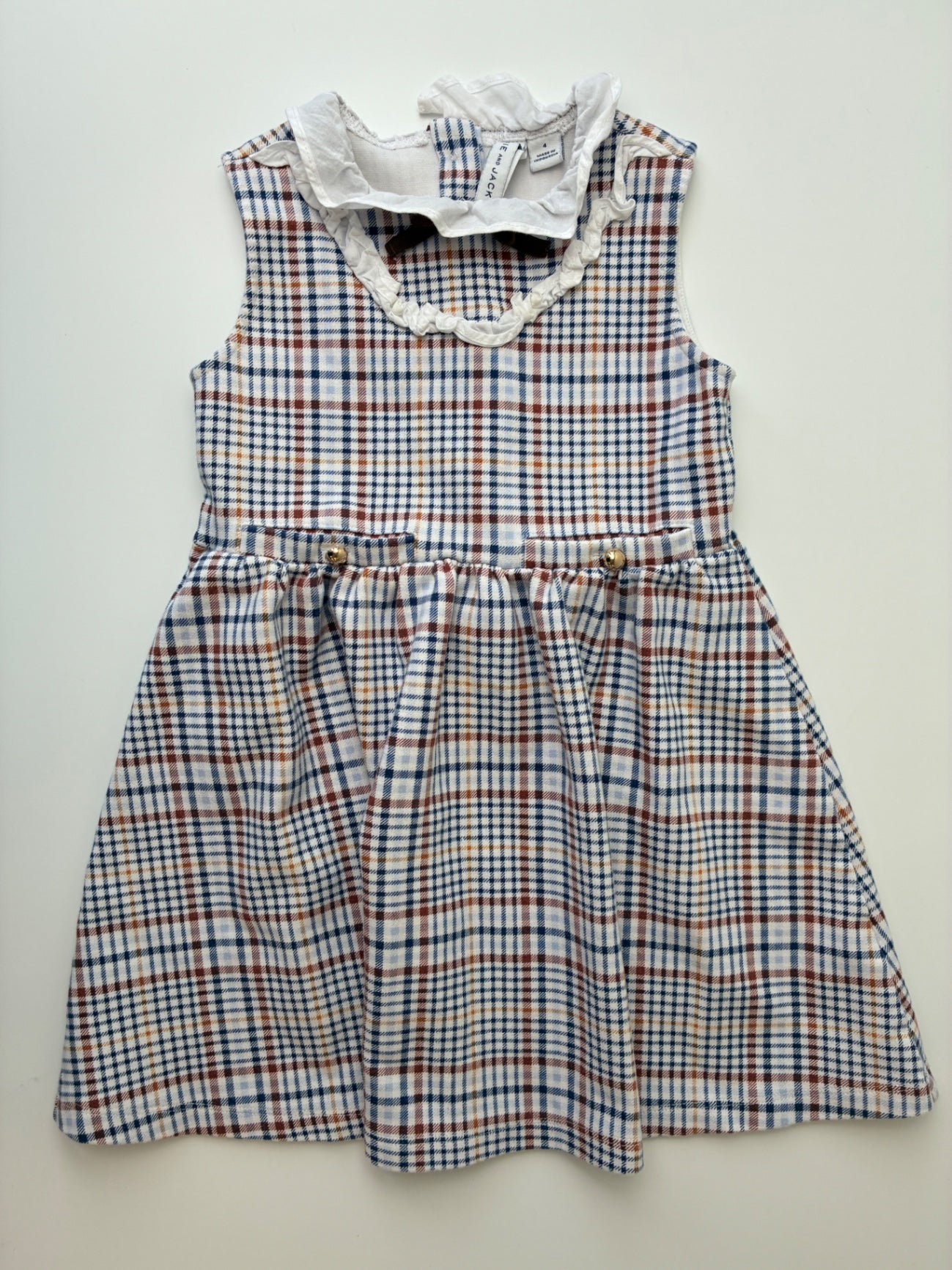 Janie and Jack Dress - Multicolor Plaid | size 4T