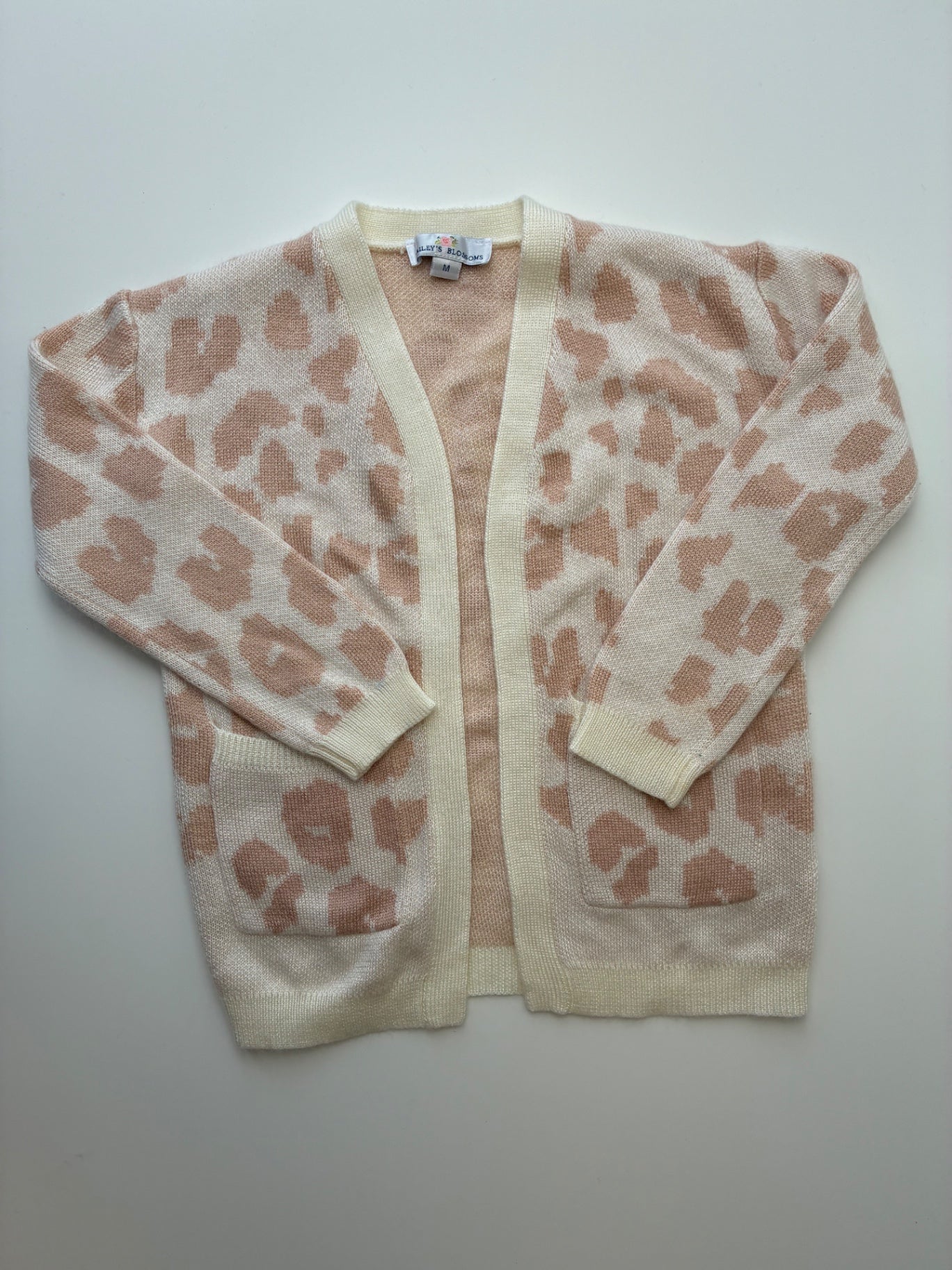 Bailey's Blossoms Sweater - Tan Animal Print Cardigan | size 4T