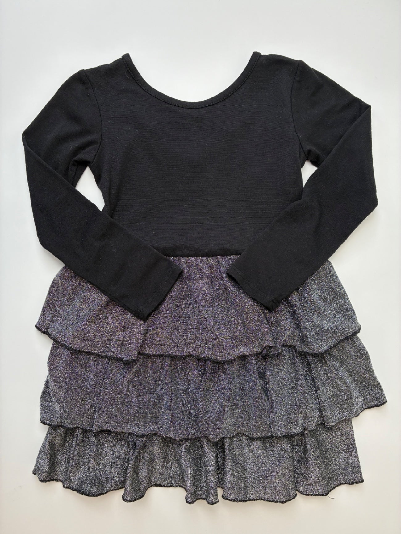 Pixie Lane Dress - Black Glitter Ruffles | size 4T