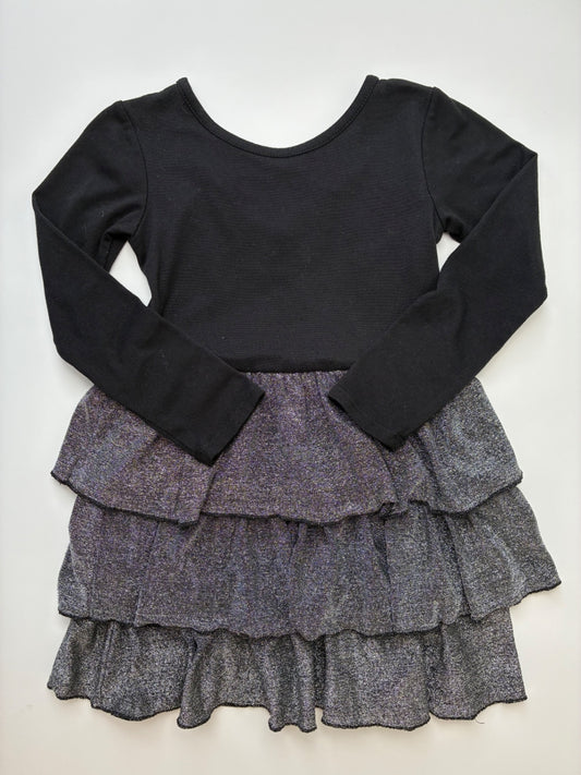 Pixie Lane Dress - Black Glitter Ruffles | size 4T