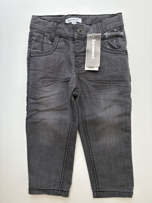 3 Pommes Pants - Gray Skinny Double Lining | size 12 - 18 Months