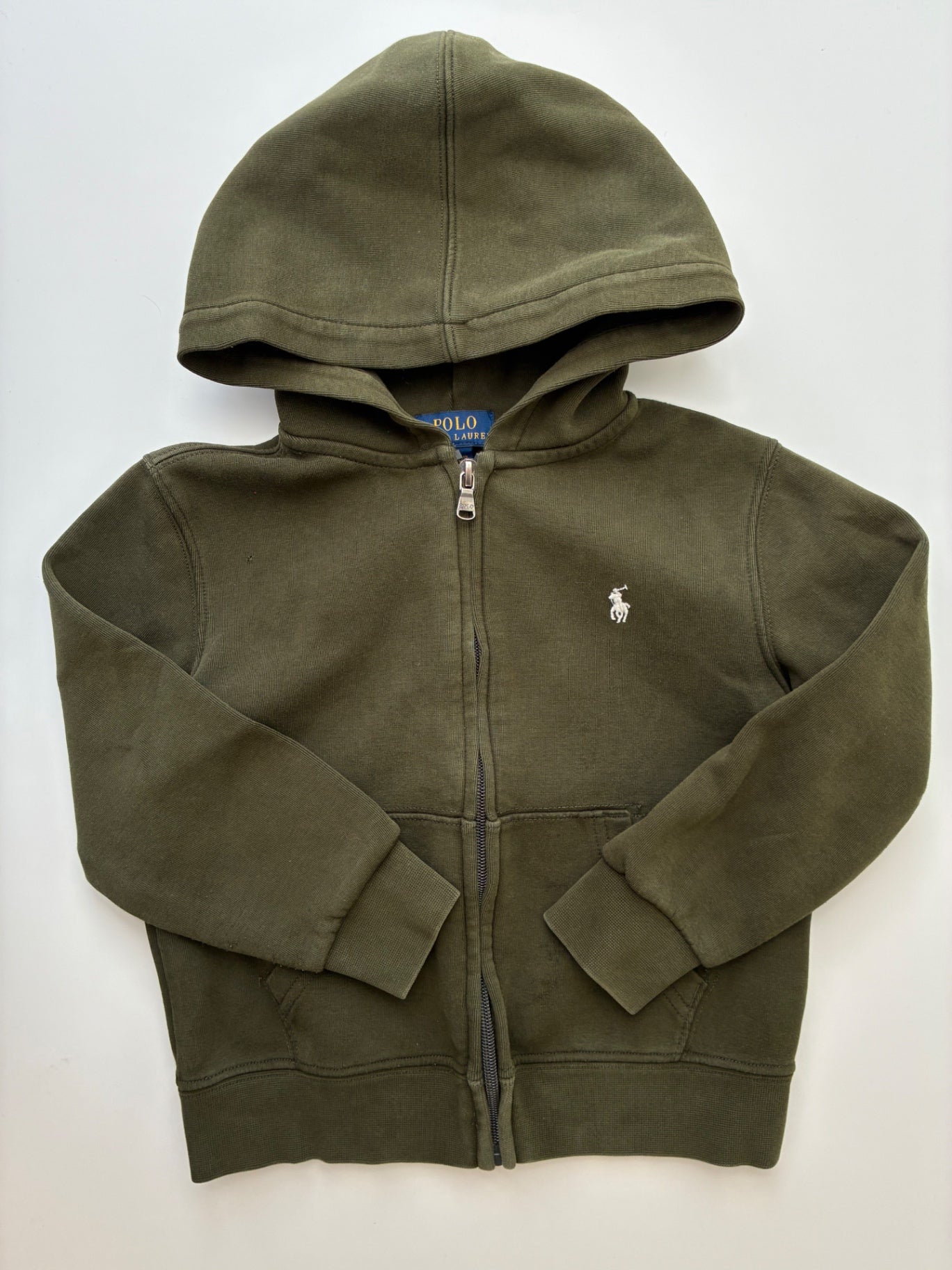 Polo Ralph Lauren Sweatshirt - Green Zip Up Hoodie | size 5T