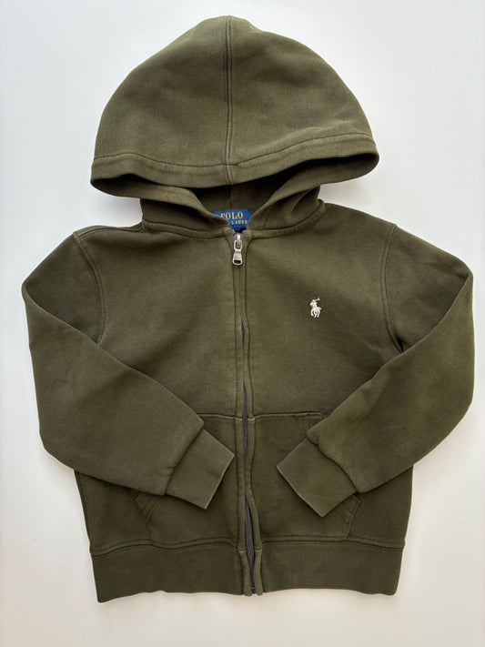 Polo Ralph Lauren Sweatshirt - Green Zip Up Hoodie | size 5T