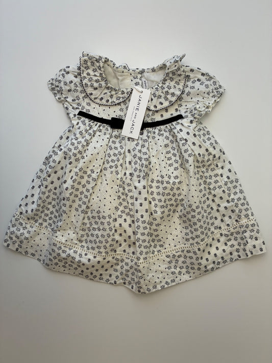 Janie and Jack Dress - White Floral | size 6 - 12 Months