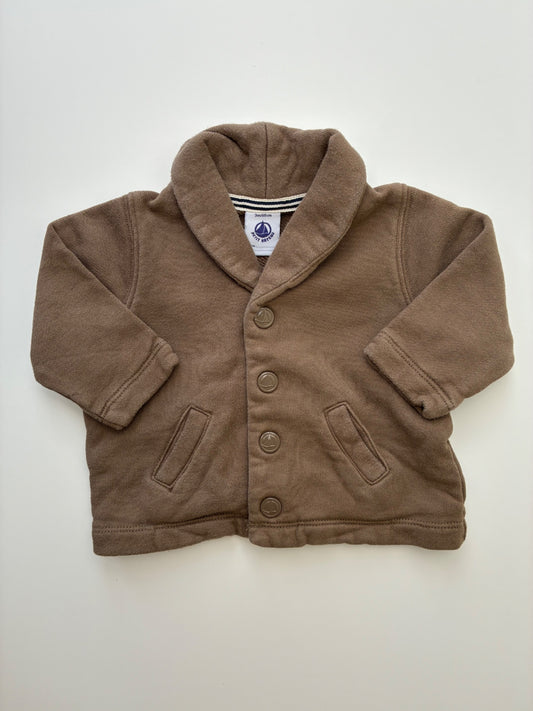 Petit Bateau Jacket - Brown 100% Cotton | size 3 Months