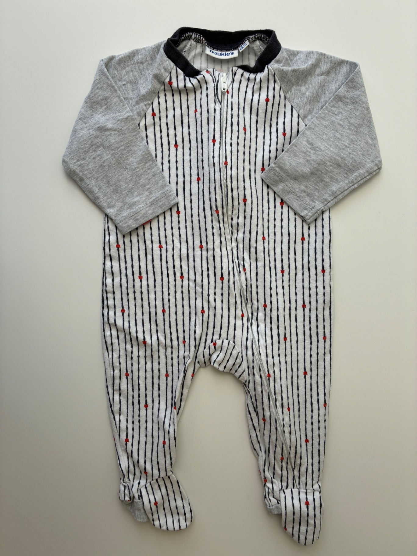 Noukie's Onesie - Multicolor Striped | size 3 Months
