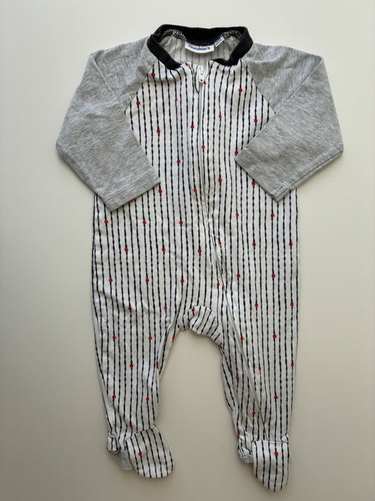 Noukie's Onesie - Multicolor Striped | size 3 Months
