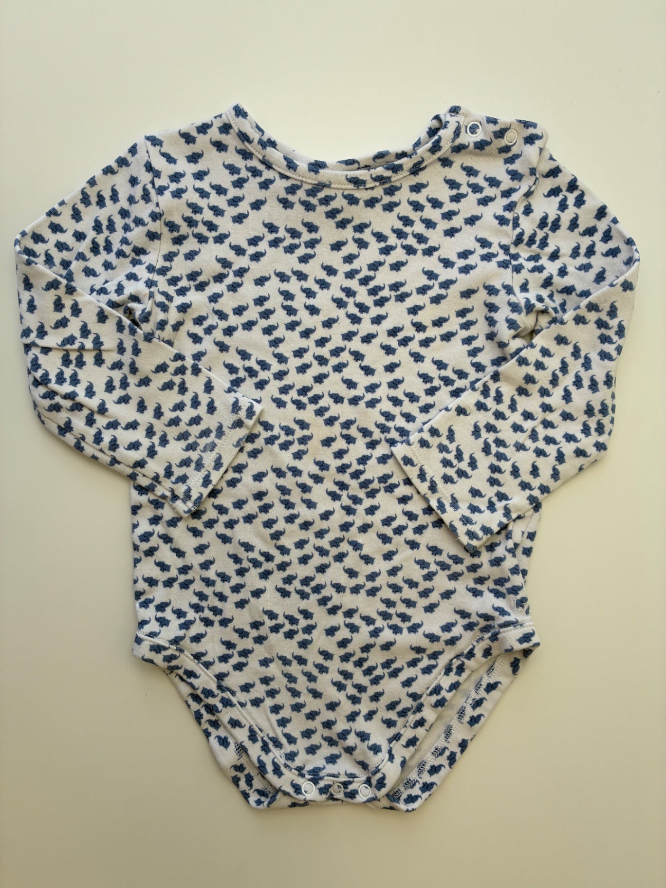 Janie and Jack Onesie - Blue Elephants | size 18 - 24 Months