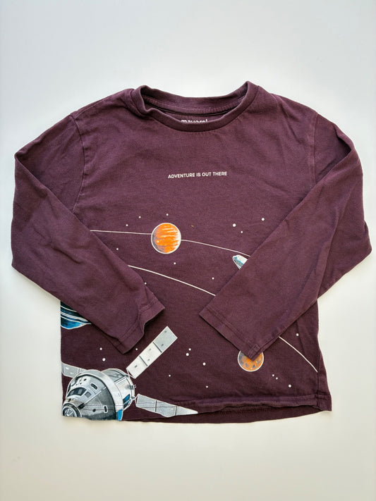 Mayoral Long Sleeve T-Shirt - Red Planets + Satellite | size 6