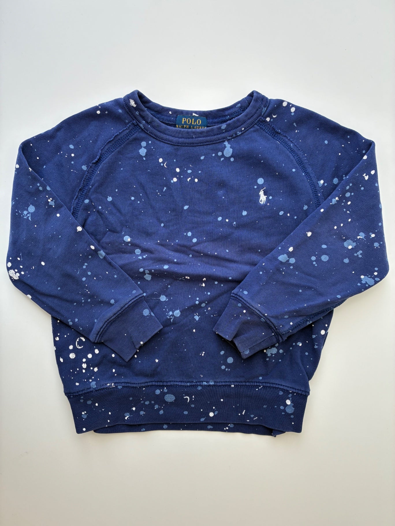 Polo Ralph Lauren Sweatshirt - Navy Blue Splatter Crewneck | size 4T
