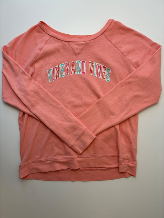 Vineyard Vines Sweatshirt - Orange Glitter Crewneck | size 14