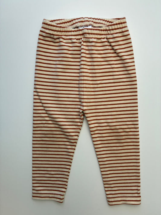 Hanna Andersson Leggings - Brown Striped | size 12 - 18 Months