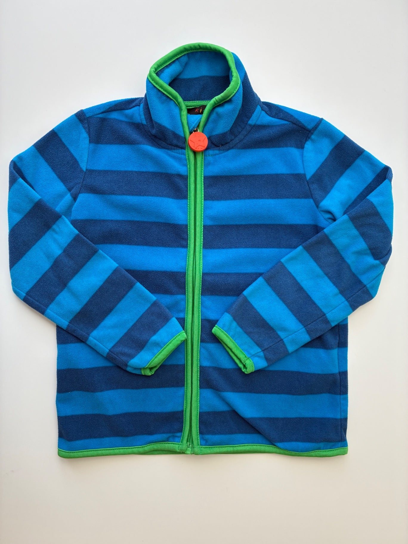 Kids by Tchibo Jacket - Blue Striped Fleece | size 5T/6