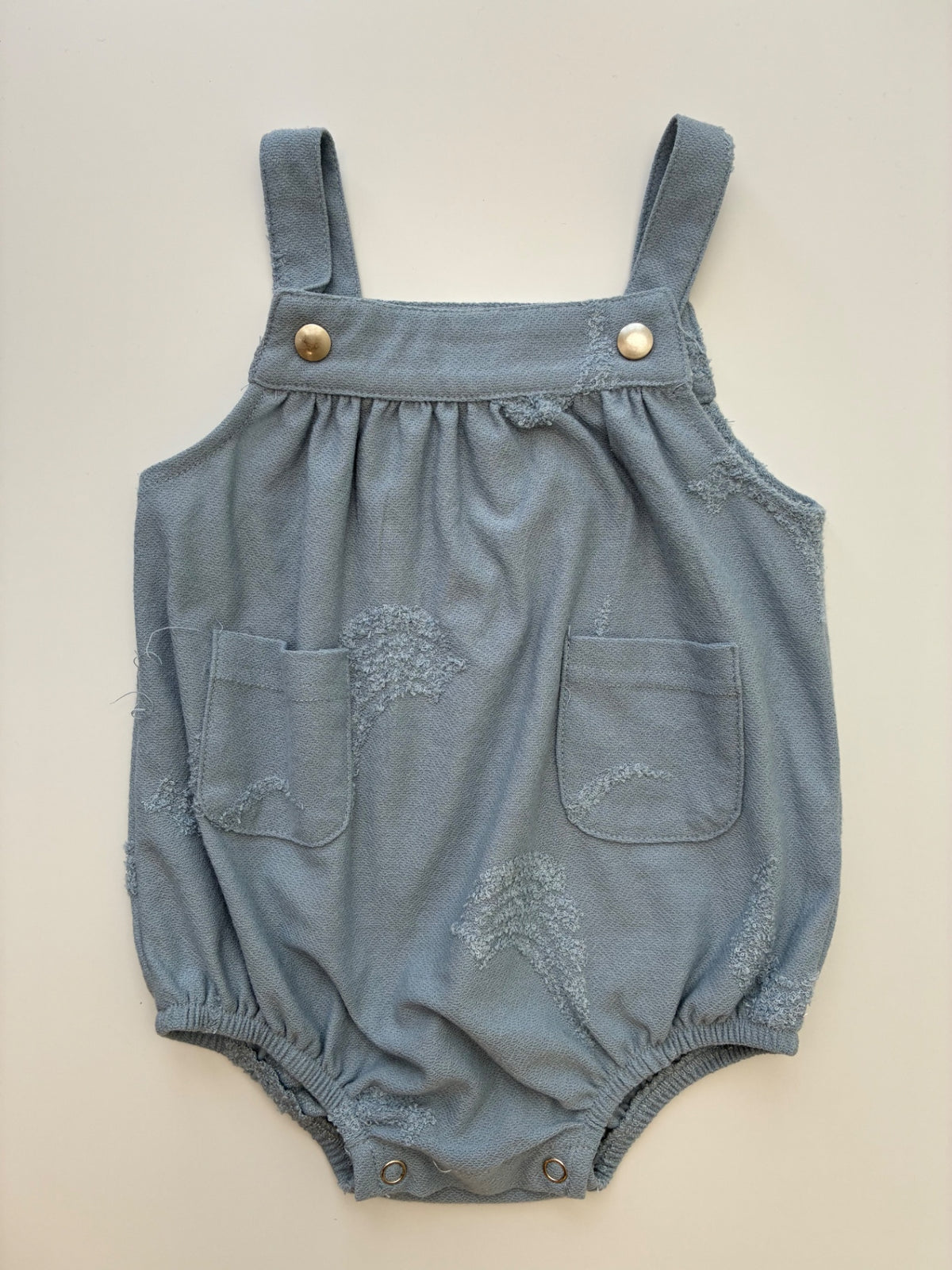 Phil and Phoebe Bubble - Blue Overall w/ Pockets | size 9 Months