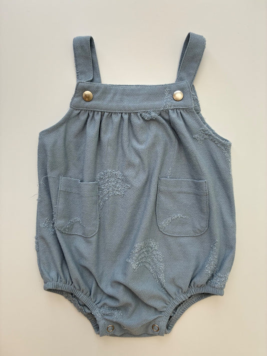 Phil and Phoebe Bubble - Blue Overall w/ Pockets | size 9 Months