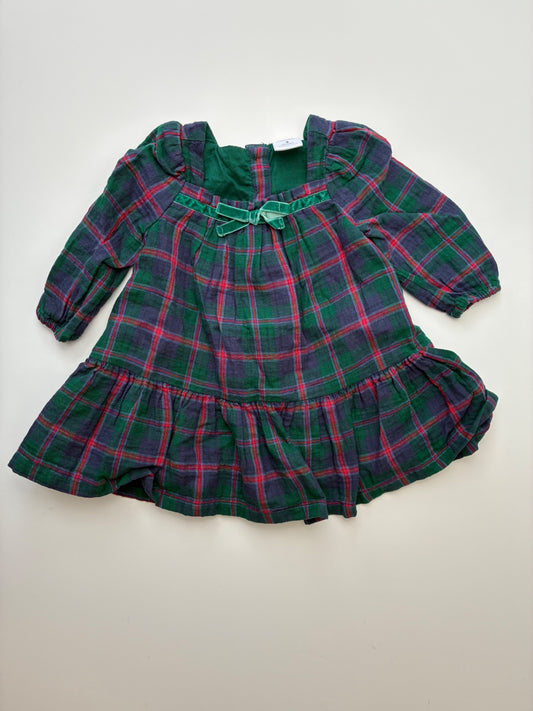 Nordstrom Dress - Green Plaid | size 3 Months