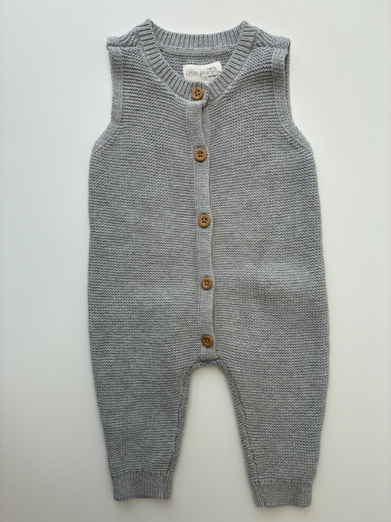 Little Planet by Carter's Onesie - Gray Knit Jumpsuit | size 6 Months