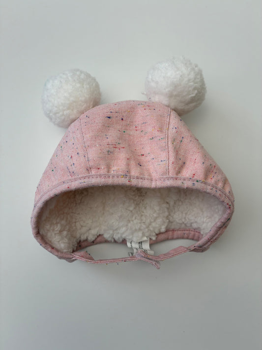 Cat & Jack Hat - Pink Sherpa Lined Canvas