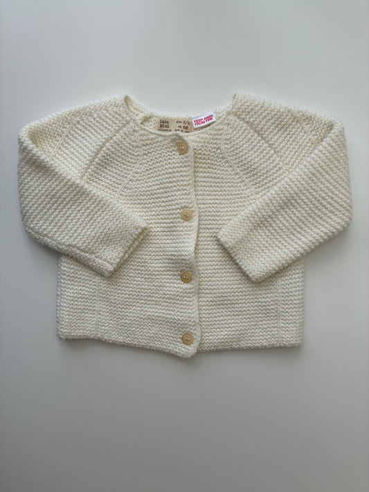 Zara Sweater - Cream Cardigan | size 3 - 6 Months