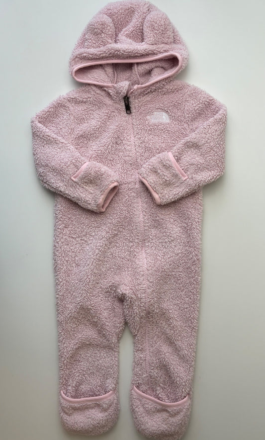 The North Face Snow Pants & Suits - Pink Fleece Campshire One Piece | size 12 - 18 Months