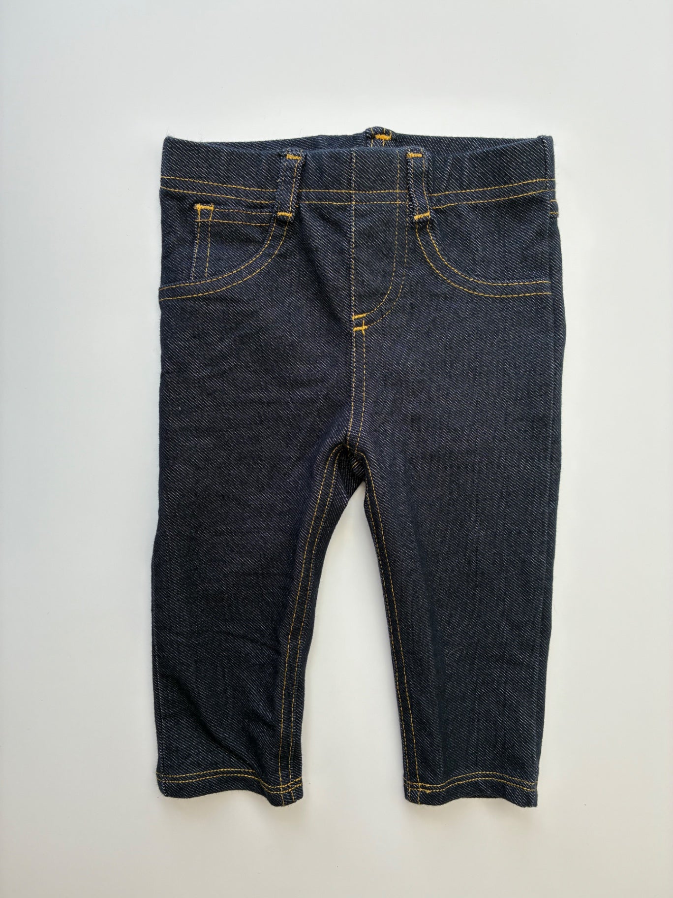 First Impressions Jeans - Blue Dark Wash Stretch | size 6 - 9 Months