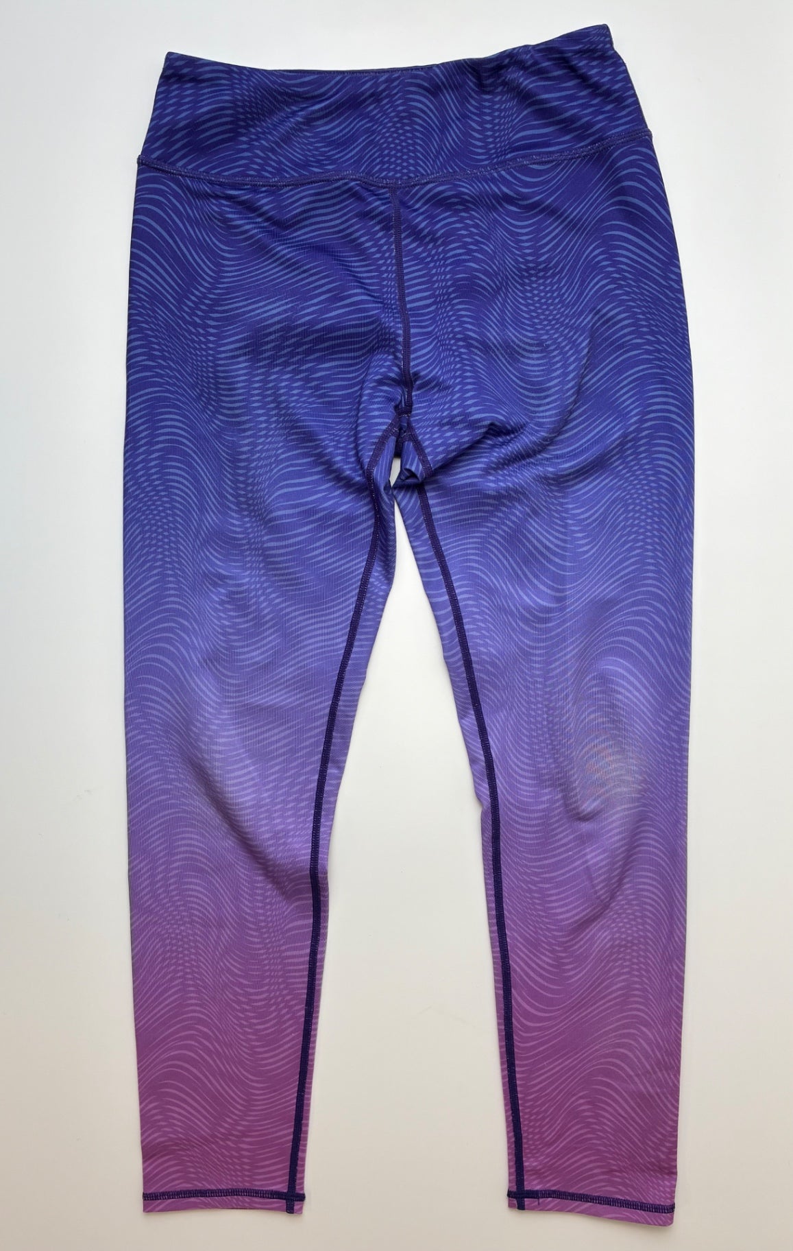 Zella Leggings - Purple Ombré Wavy Stripe | size 14/16