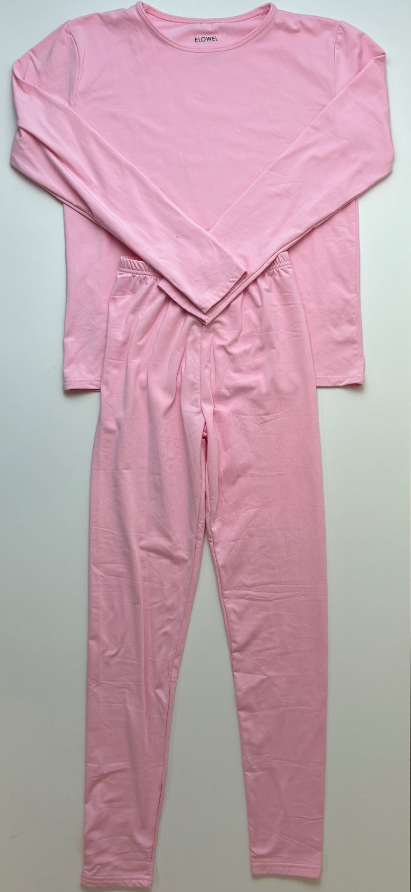Elowel 2 Piece Ensemble - Pink Long Sleeve Pajamas | size 12/14