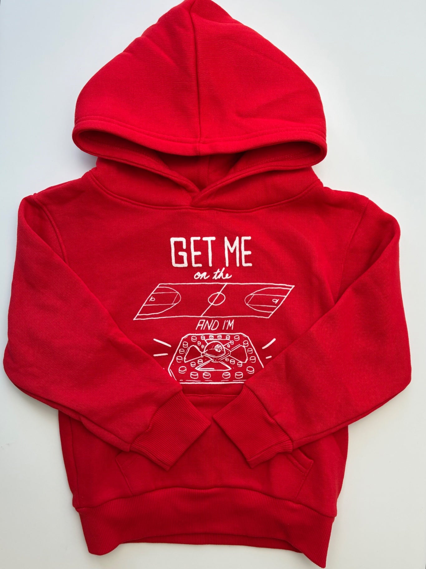 Little Giants Giant Shorties Sweatshirt - Red 'Get Me On The Court' Hoodie | size 3T
