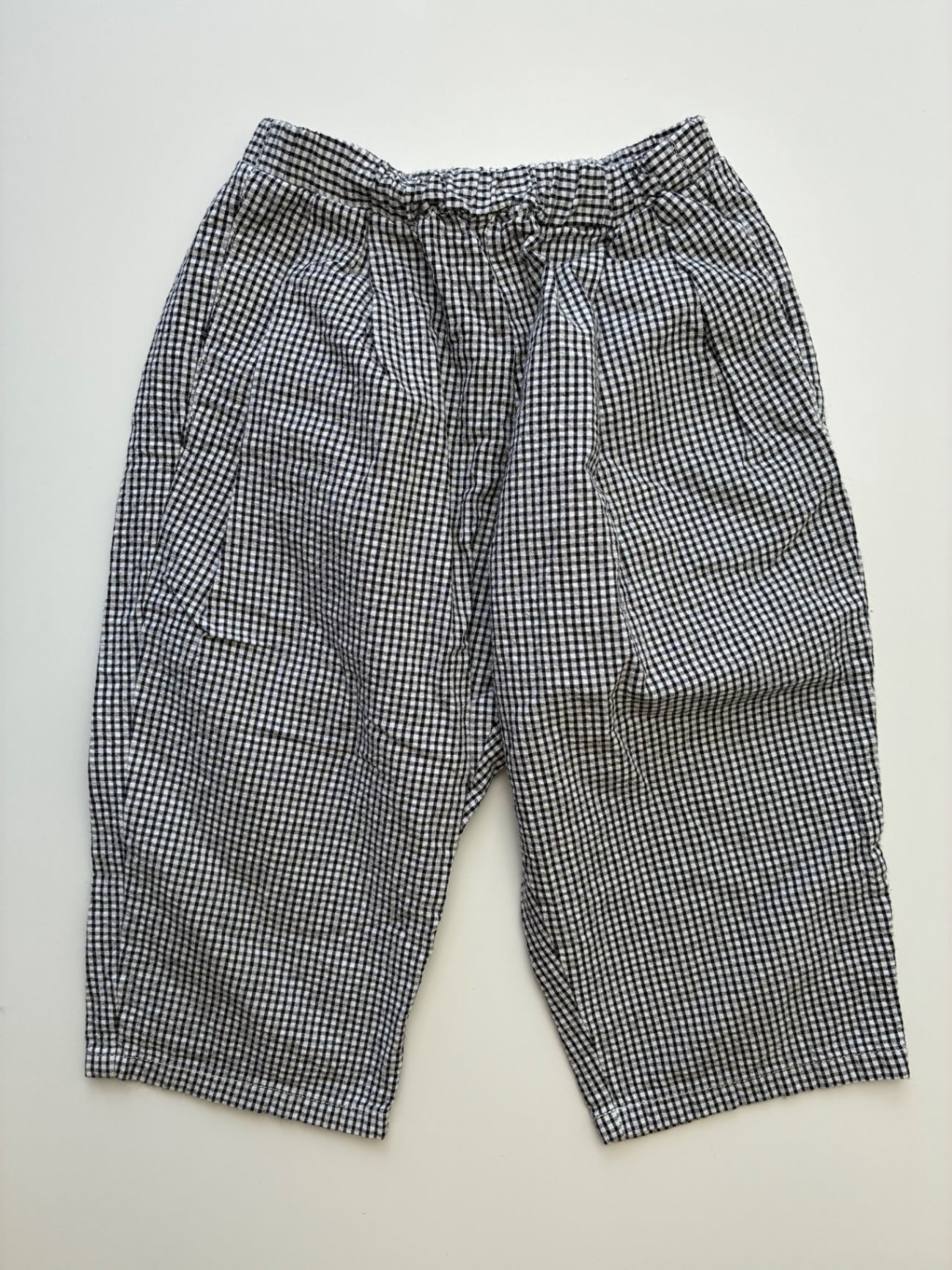 Ursi Pants - Black 100% Cotton Gingham | size 12 - 18 Months