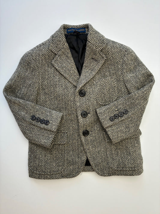 Polo Ralph Lauren Blazer - Black Wool Blend Herringbone | size 2T