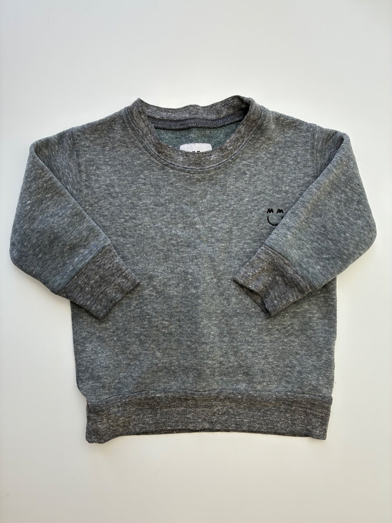 Miles and Milan Sweatshirt - Gray Heathered Crewneck | size 12 - 18 Months