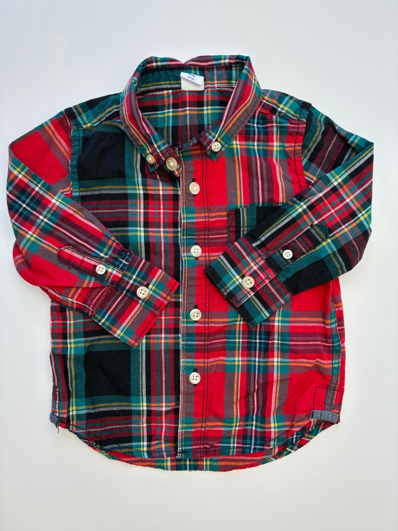 Baby Gap Shirt - Red Plaid Button Down | size 12 - 18 Months