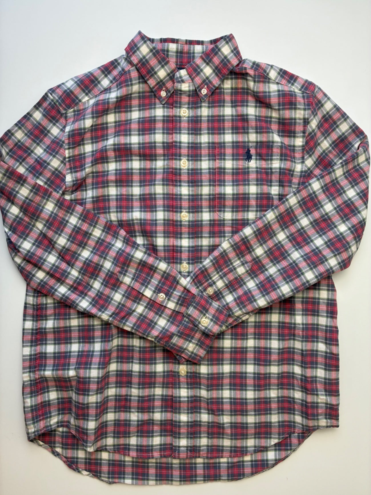 Ralph Lauren Shirt - Multicolor Plaid Button Down | size 14/16