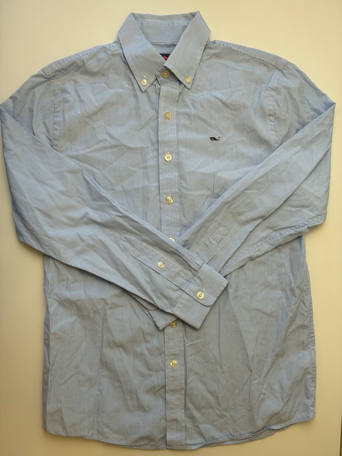 Vineyard Vines Shirt - Blue 100% Cotton Striped Button Down | size 16