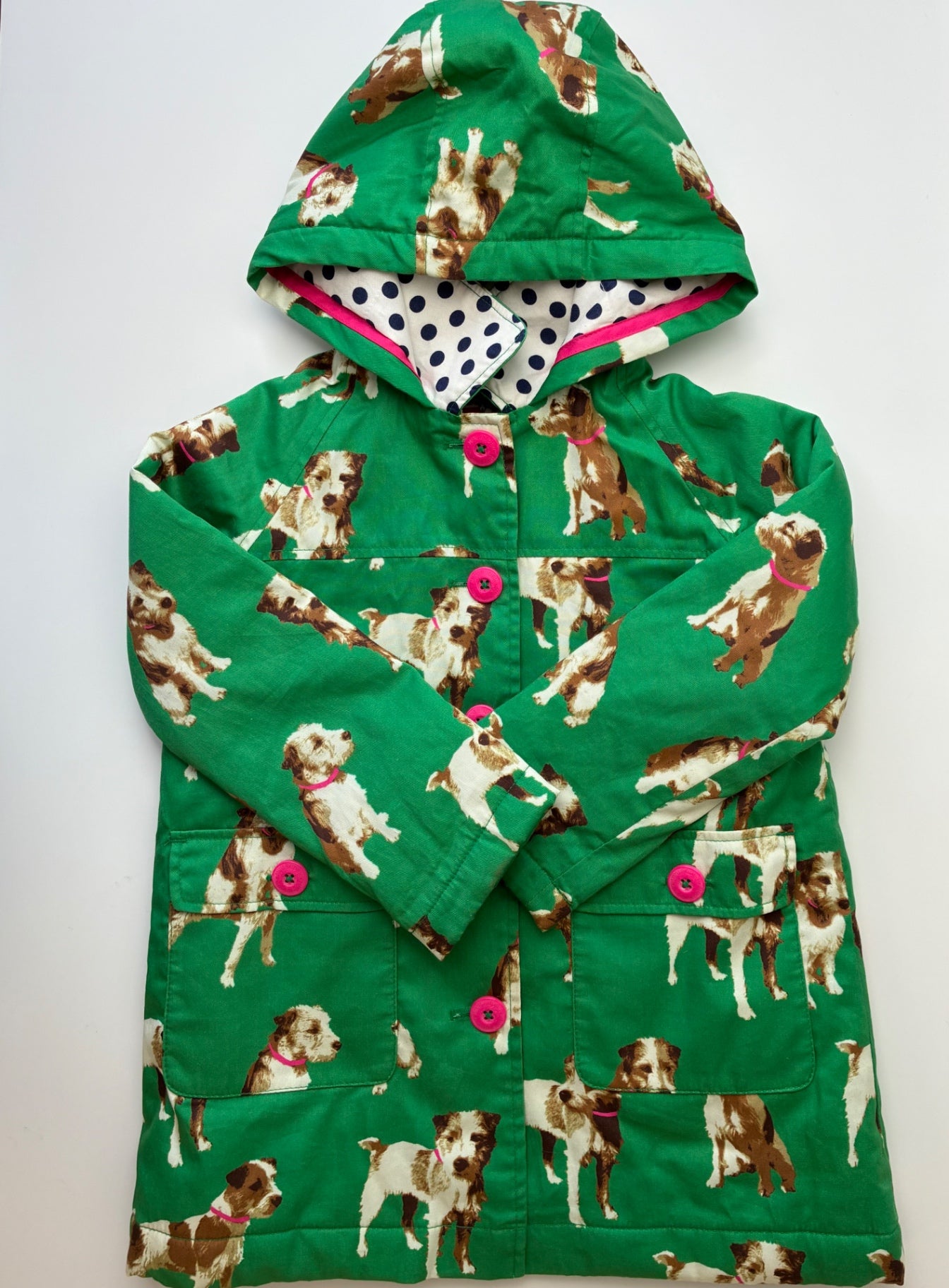 Mini Boden Jacket - Green 100% Cotton Dogs | size 4T/5T
