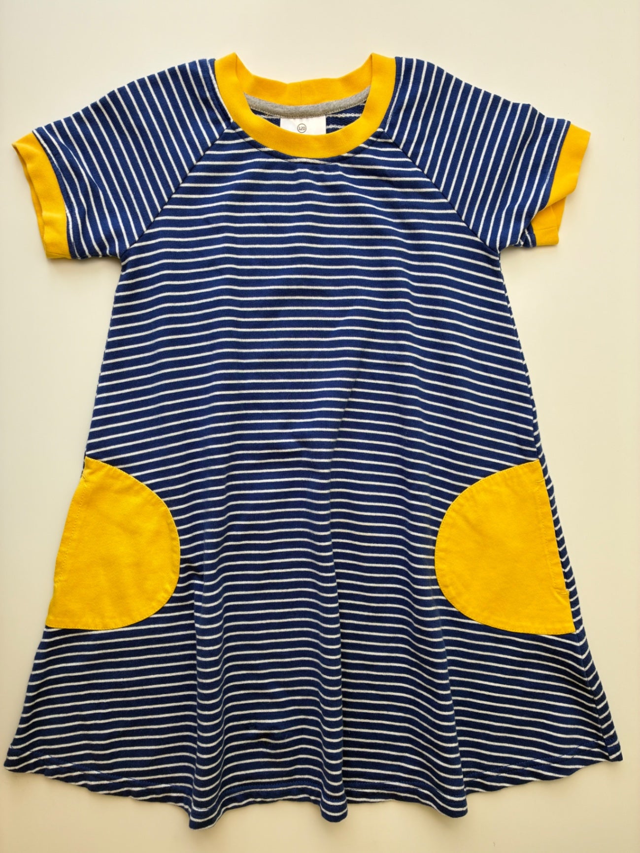 Hanna Andersson Dress - Blue 100% Cotton Striped | size 6/7