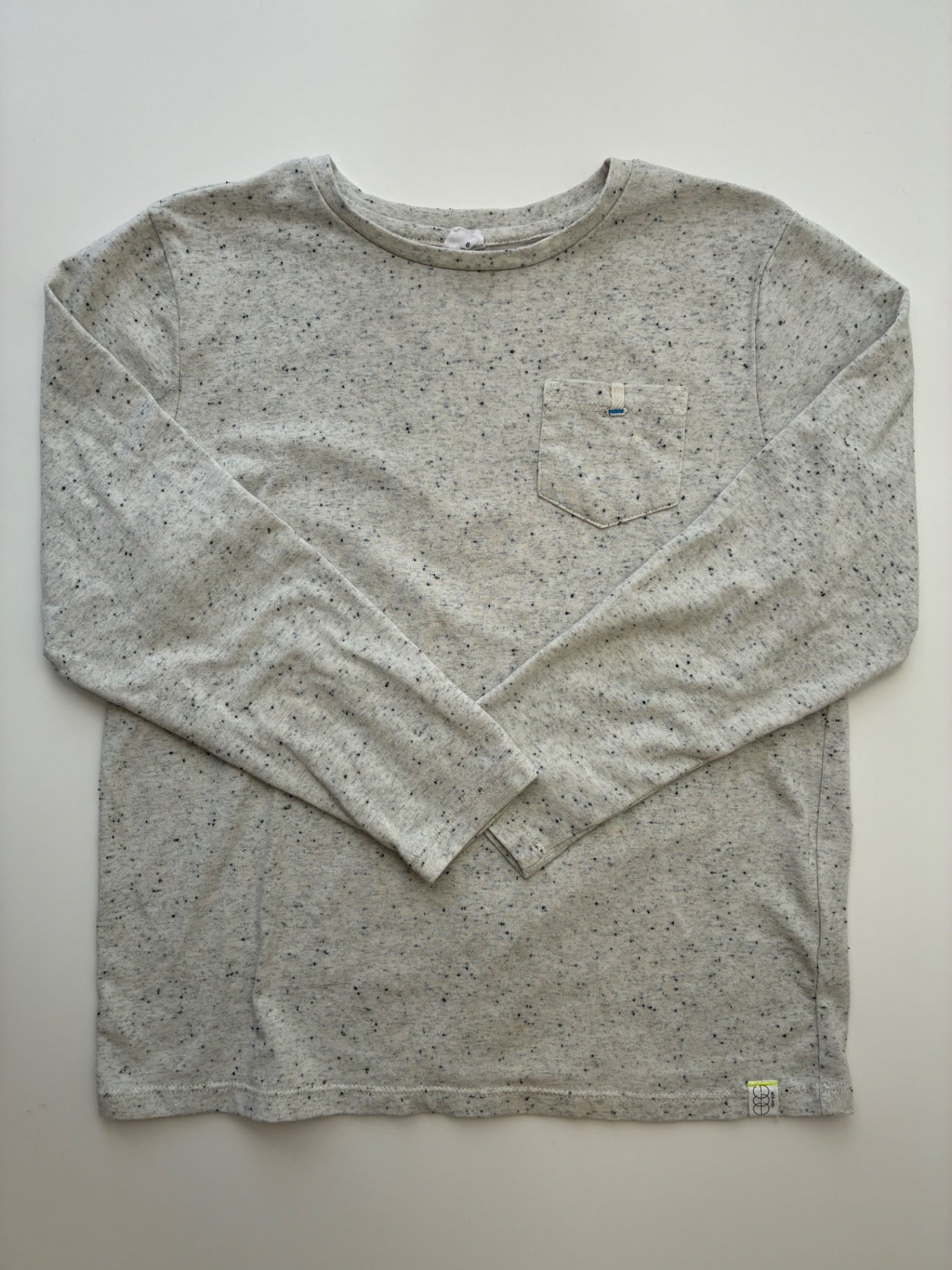 EGG New York Long Sleeve T-Shirt - Gray Speckled | size 8