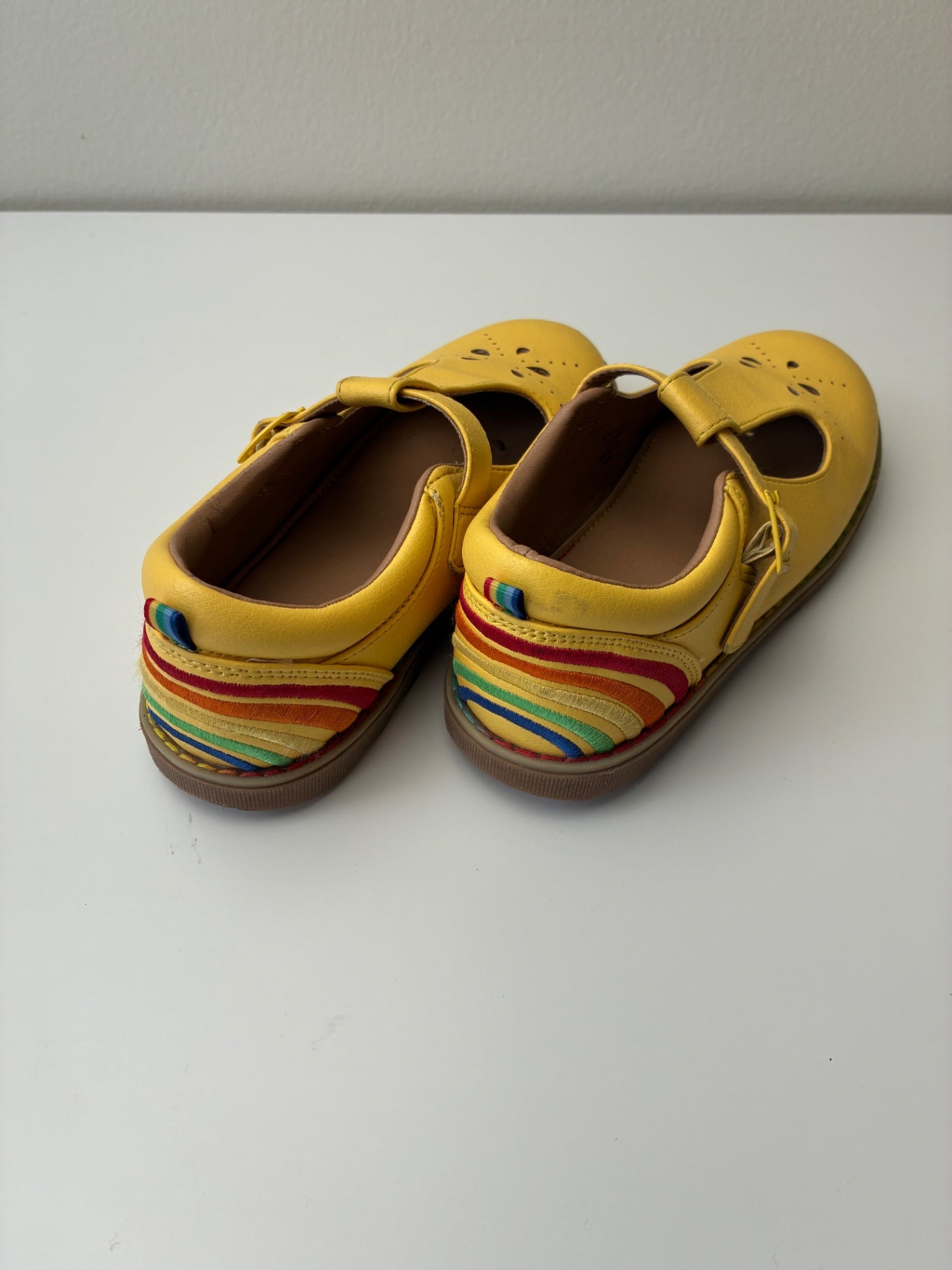 Little Bird by Jools Oliver Shoes - Yellow Rainbow Mary Jane | size Shoe 13