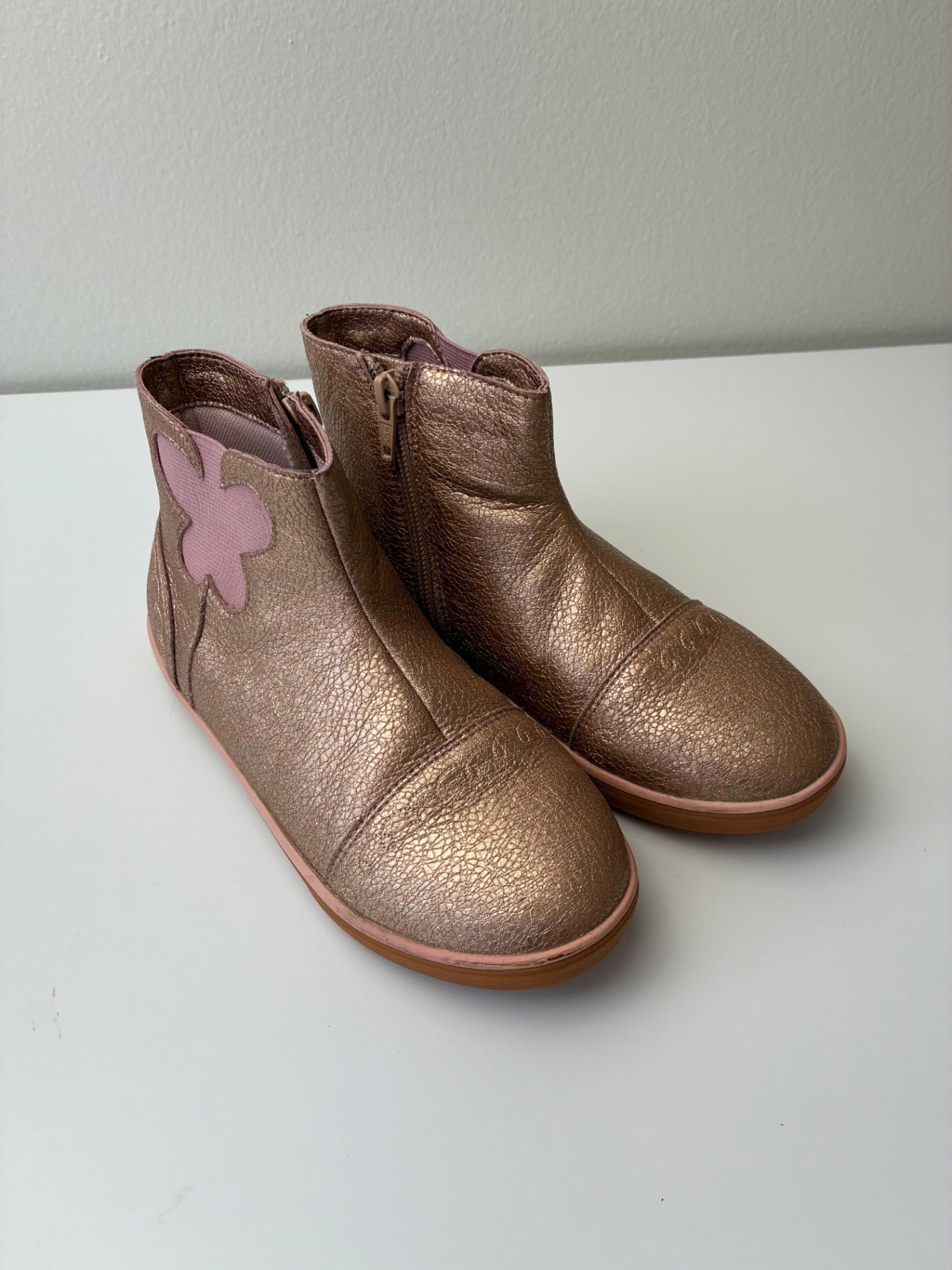 Livie & Luca Shoes - Pink Metallic Chelsea Boot | size Shoe 1