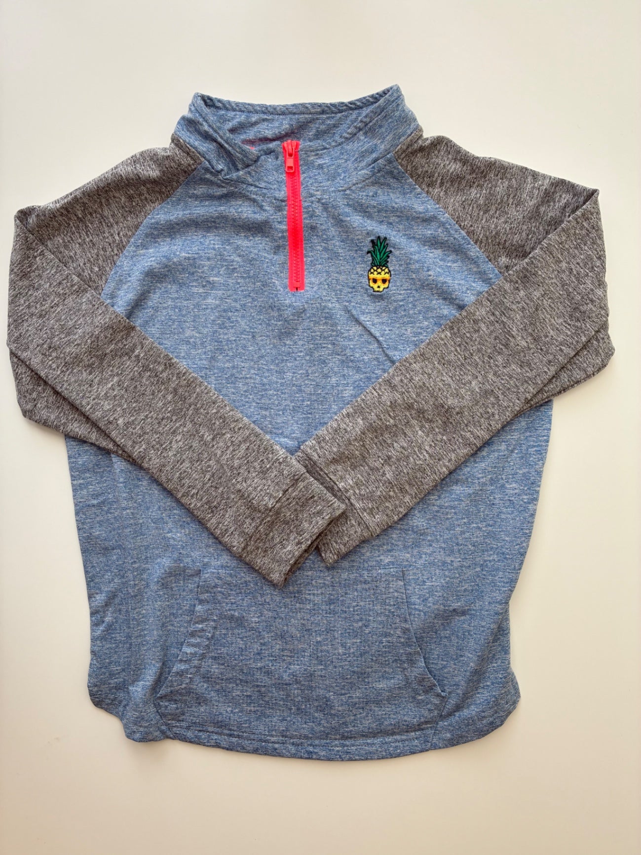EGG New York Sweatshirt - Blue Heathered 1/4 Zip | size 7