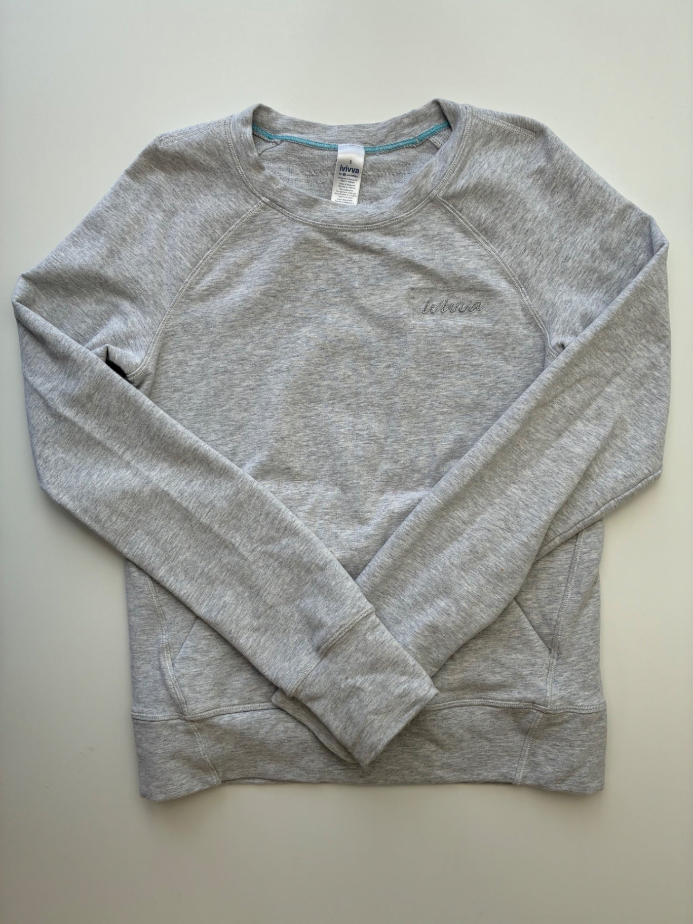 Ivivva Sweatshirt - gray Heathered Crewneck | size 8