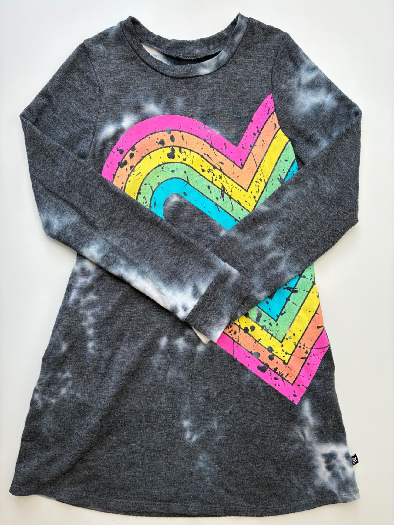 Pixie Lane Dress - Gray Heart Graphic | size 8