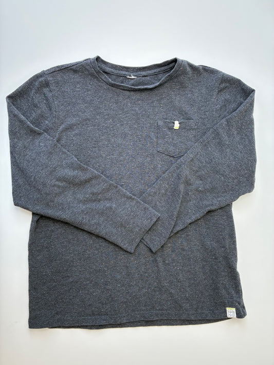 EGG New York Long Sleeve T-Shirt - Gray Rainbow Speckles | size 7