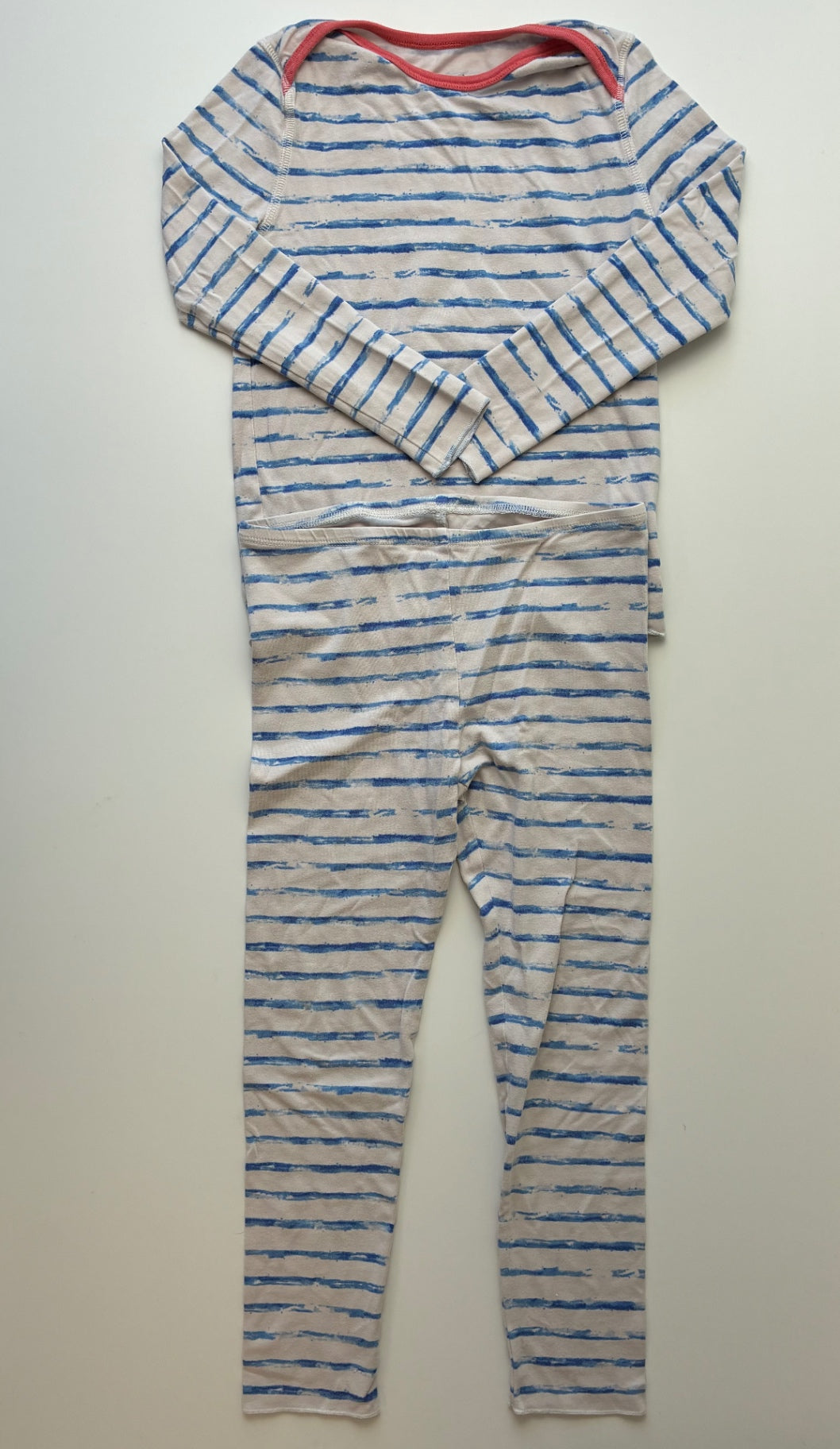 EGG New York 2 Piece Ensemble - Blue Striped Long Sleeve Pajamas | size 6
