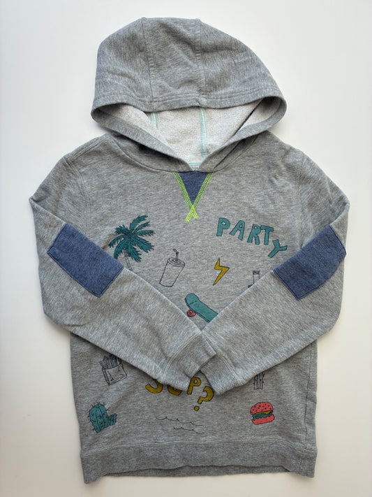 EGG New York Sweatshirt - Gray Party Graphics Hoodie | size 7