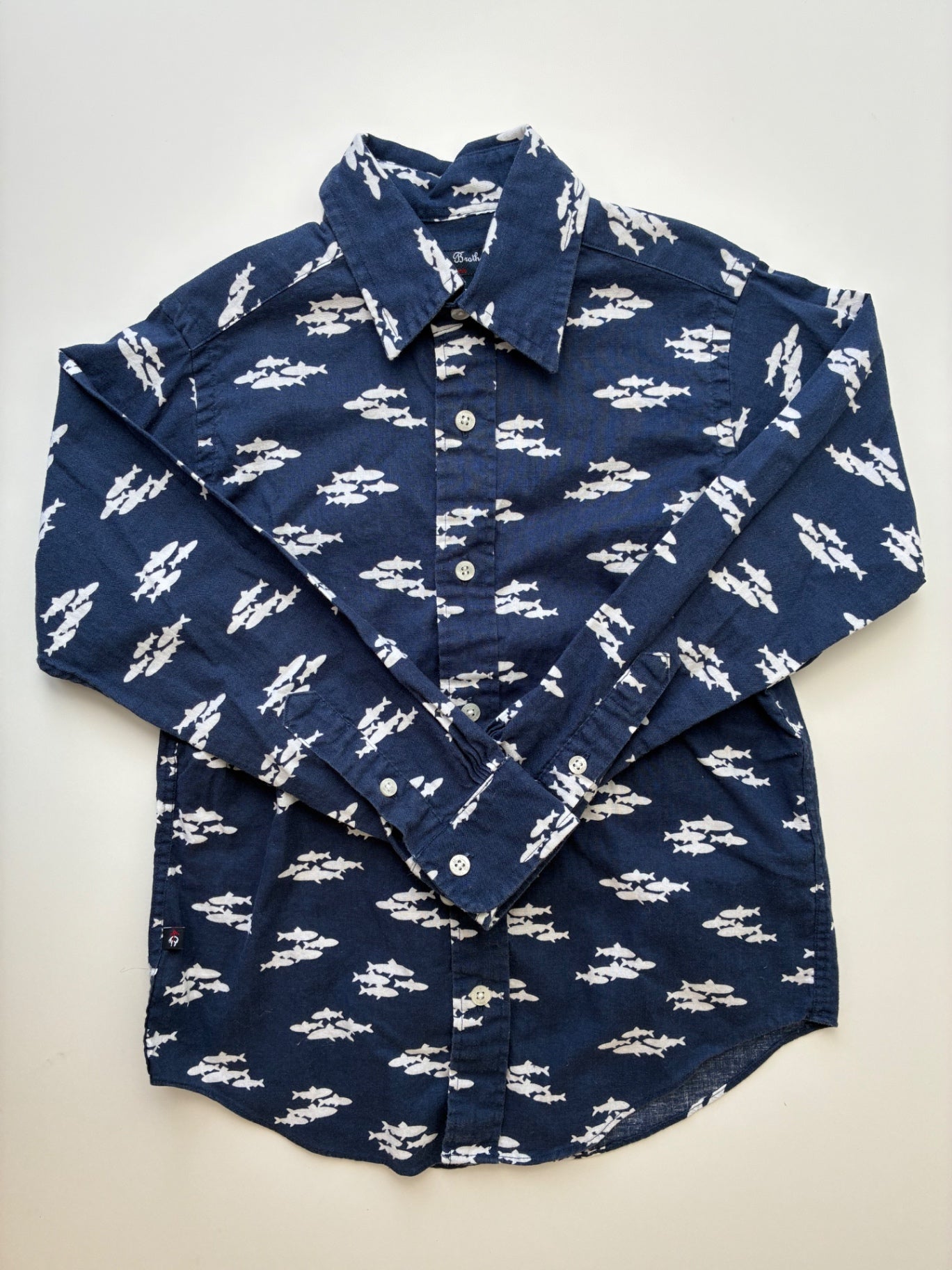 Brooks Brothers Shirt - Navy Shark Button Up | size 4T/5T