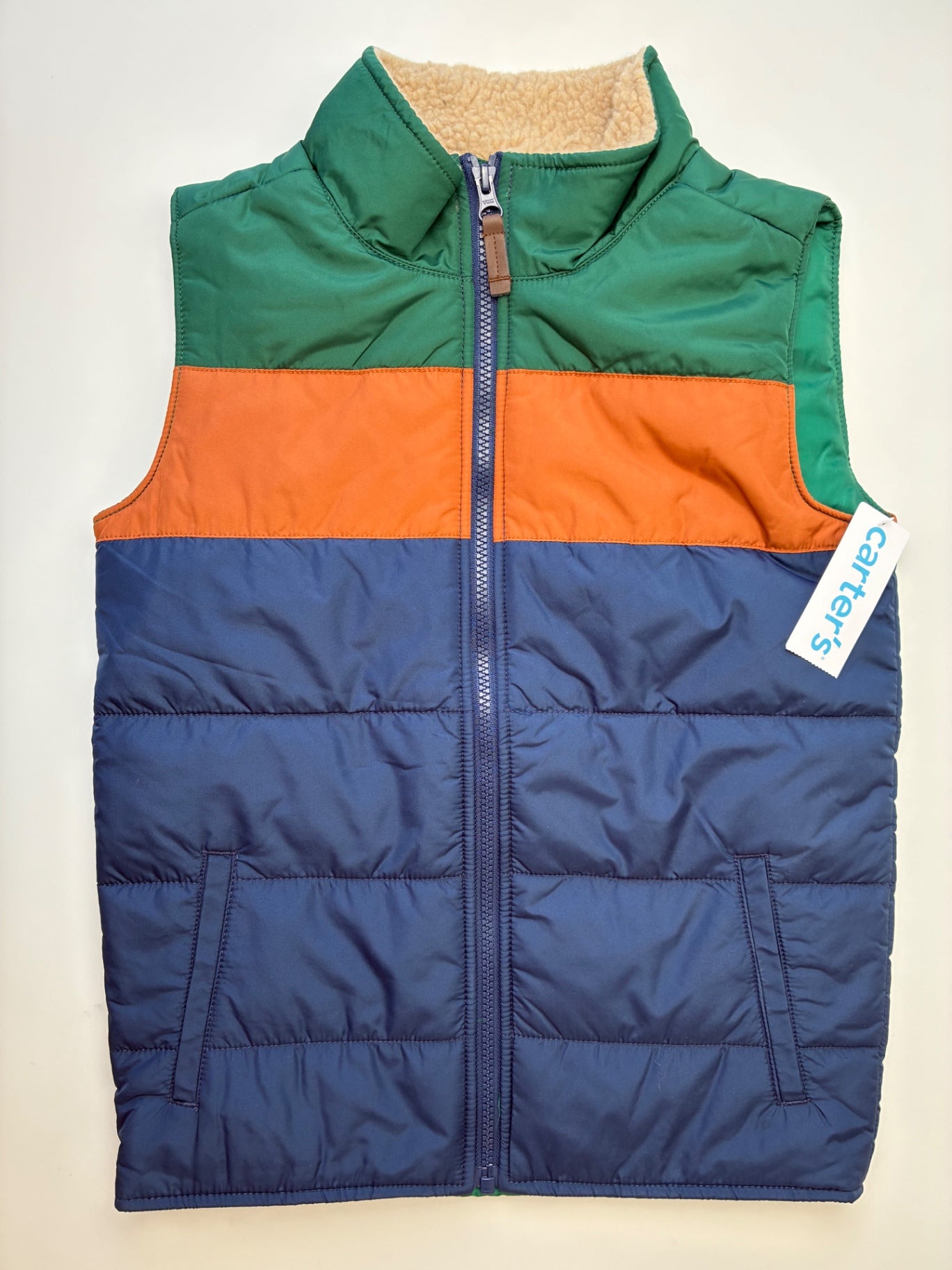 Carter's Vest - Multicolor Stripe Puffer | size 10