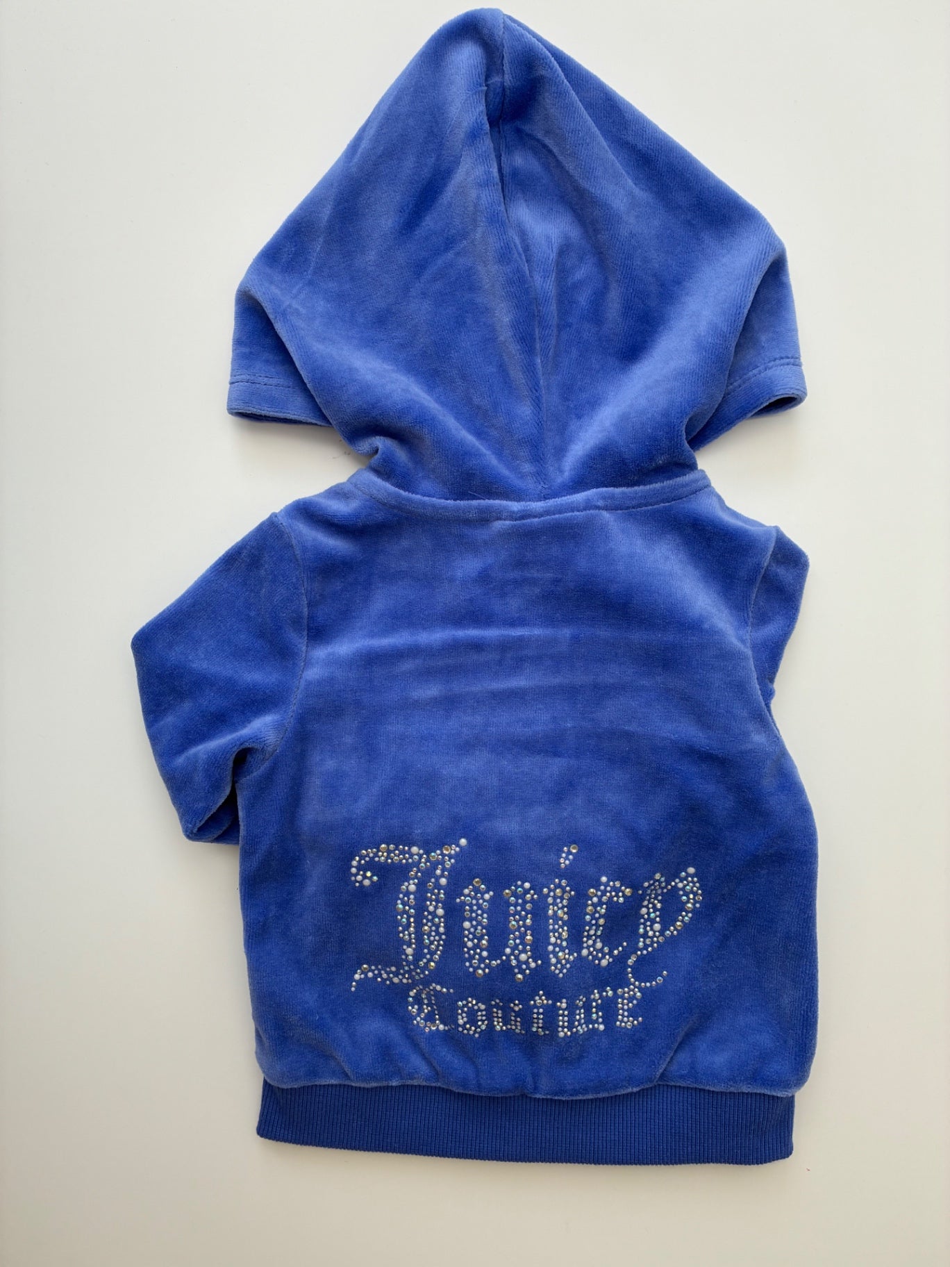 Juicy Couture 2 Piece Ensemble - Blue Bedazzled Velour Tracksuit | size 12 Months