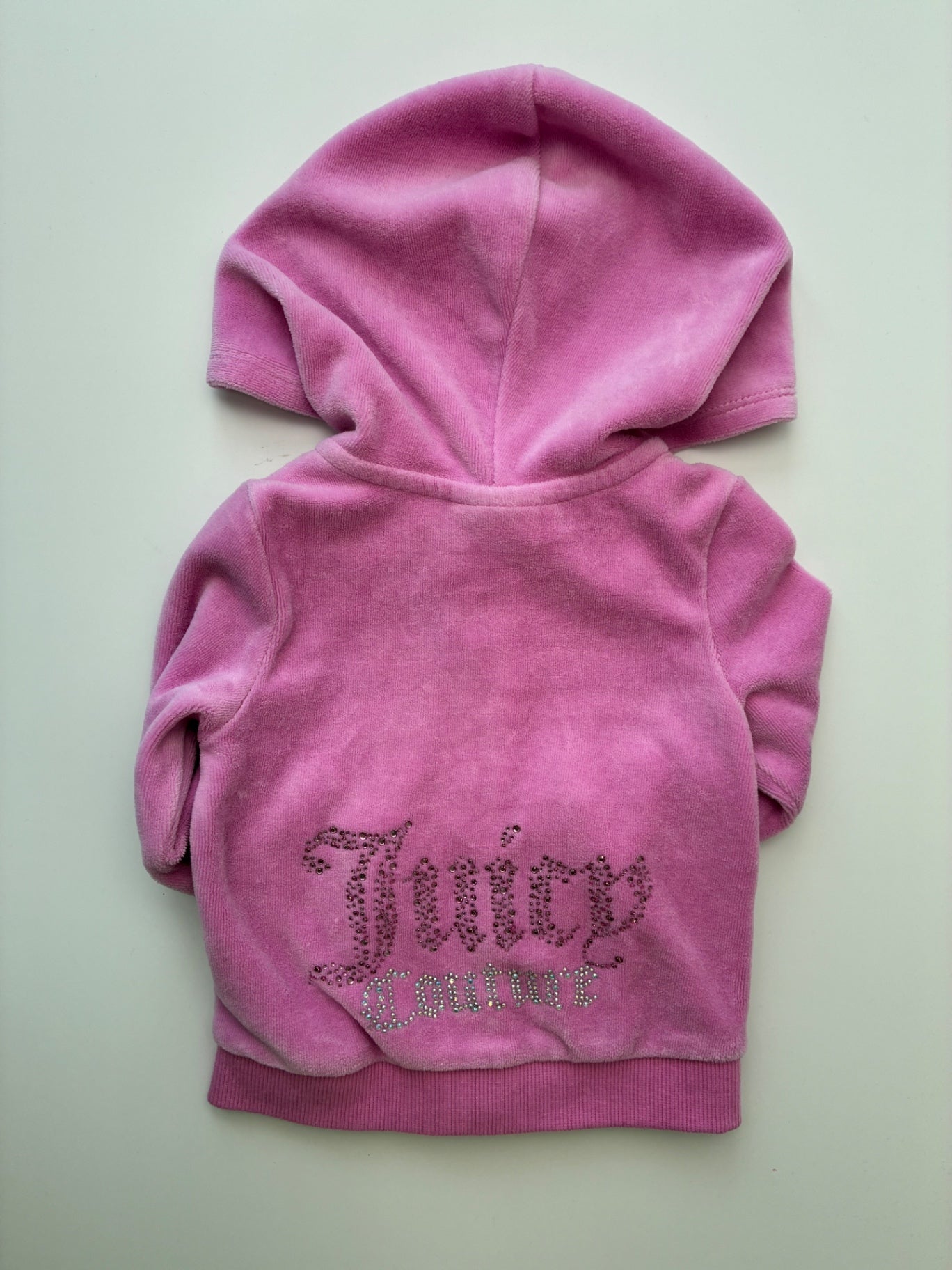 Juicy Couture 2 Piece Ensemble - Pink Bedazzled Velour Tracksuit | size 12 Months